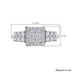 Designer Inpsired- Lab Grown Diamond (SI/GH) Ring in Rhodium Overlay Sterling Silver 1.00 Ct._8182864_5