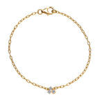 Luxuriant Diamond Lab Grown Diamond (SI-G-H) Chain Bracelet (Size - 7.5) with Lobaster Clasp in 18K Vermeil Yellow Gold Sterling Silver