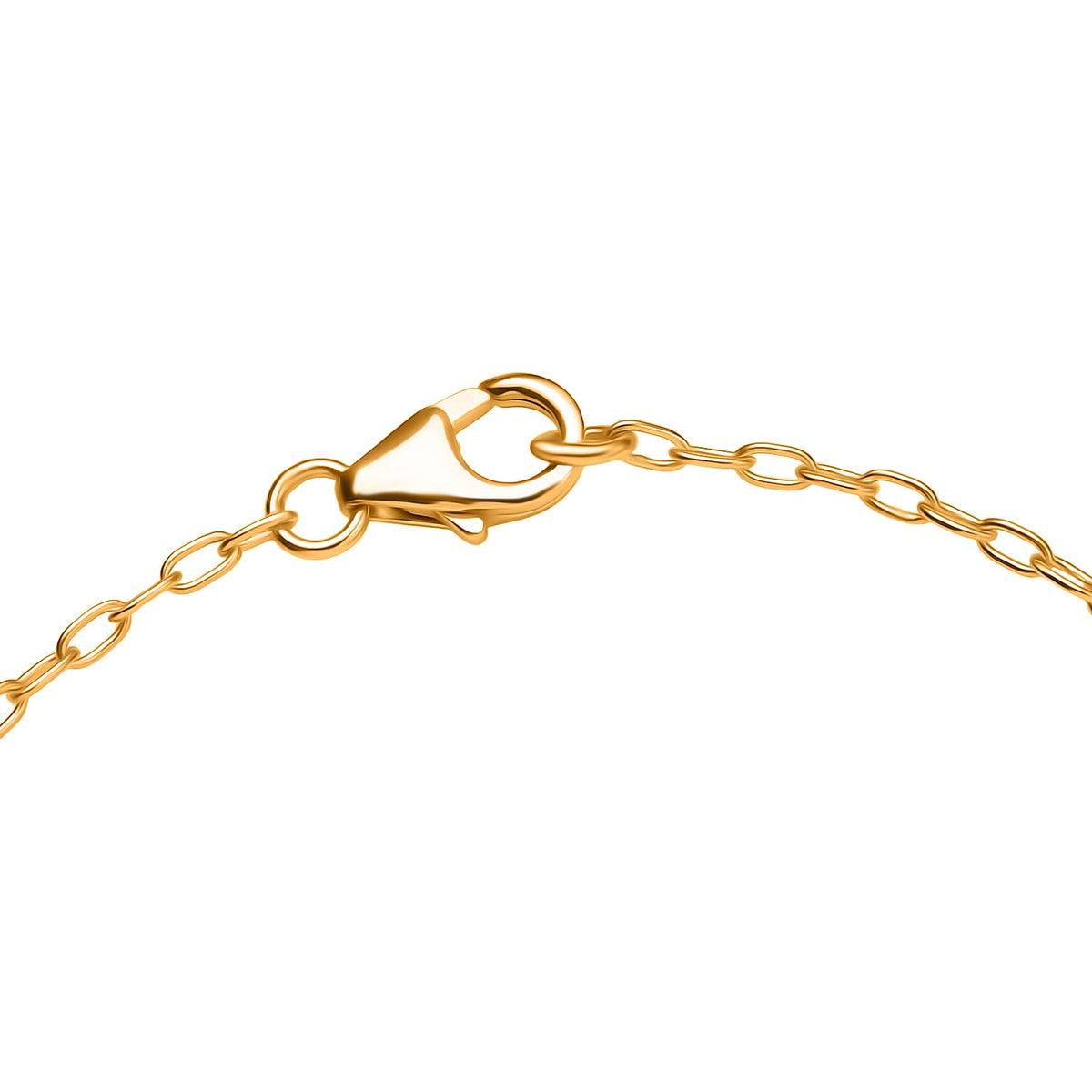 LUXURIANT Lab Grown Diamond 3-Stone Chain Bracelet (Size - 7.5) with Lobster Clasp in 18K Vermeil Yellow Gold Over Sterling Silver (SI-G-H) 8183282 5