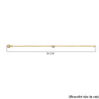 Luxuriant Diamond Lab Grown Diamond (SI-G-H) Chain Bracelet (Size - 7.5) with Lobaster Clasp in 18K Vermeil Yellow Gold Sterling Silver