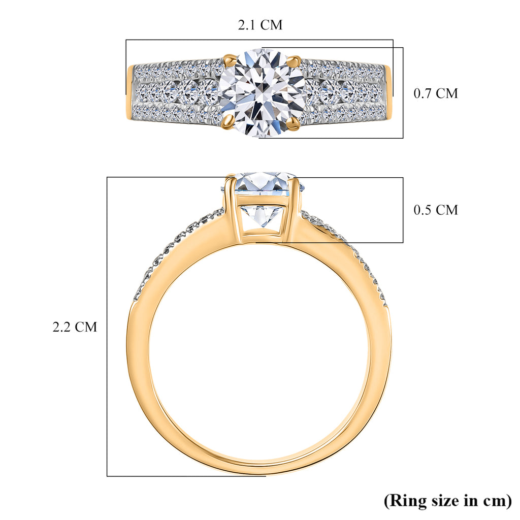 Luxuriant Lab Grown Diamond SGL Certified (SI/GH) Ring in 18K Vermeil Yellow Gold Plated Sterling Silver 1.50 Ct._8183568_5