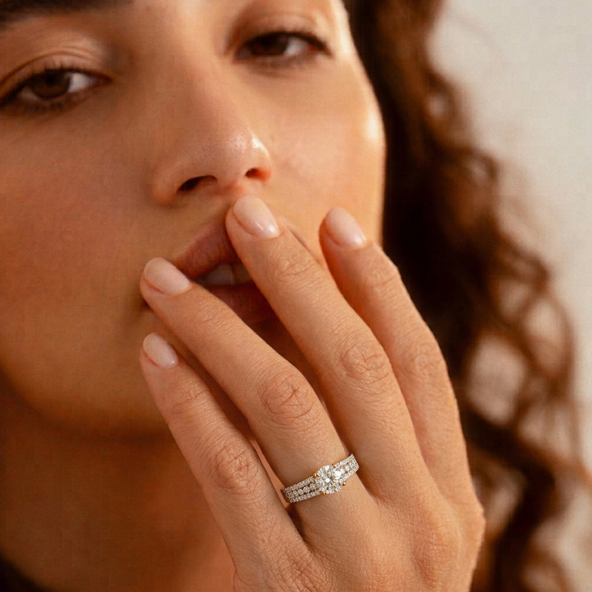 LUXURIANT 1.50 Ct. Lab Grown Diamond Ring in 18K Vermeil Yellow Gold Sterling Silver SGL Certified (SI-G/H) 8183570 2