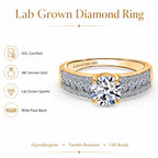 Luxuriant Lab Grown Diamond SGL Certified (SI/GH) Ring in 18K Vermeil Yellow Gold Plated Sterling Silver 1.51 Ct._8183570_2
