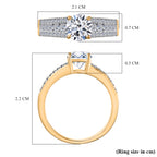 Luxuriant Lab Grown Diamond SGL Certified (SI/GH) Ring in 18K Vermeil Yellow Gold Plated Sterling Silver 1.51 Ct._8183570_5