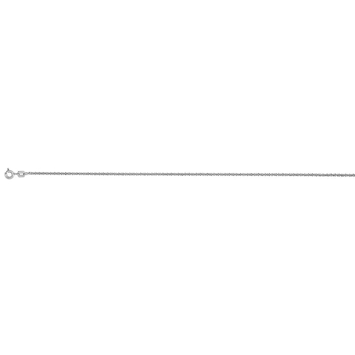 Italian - Rhodium Overlay Sterling Silver Rock Necklace (Size 30) with Spring Ring Clasp 8183679 1