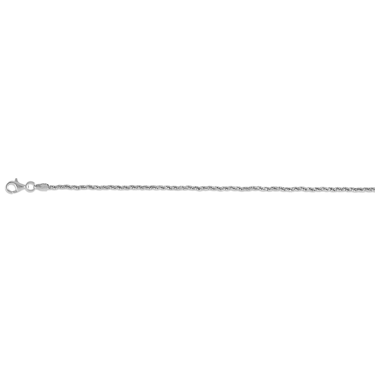 Vicenza Collection 0.8MM Round Snake Necklace (Size - 30) with Lobster Clasp in Rhodium Overlay Sterling Silver V32513533 0