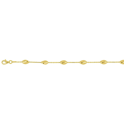 Vicenza Collection - Sterling Silver Necklace (Size - 20) with Lobster Clasp in Yellow Gold Plating