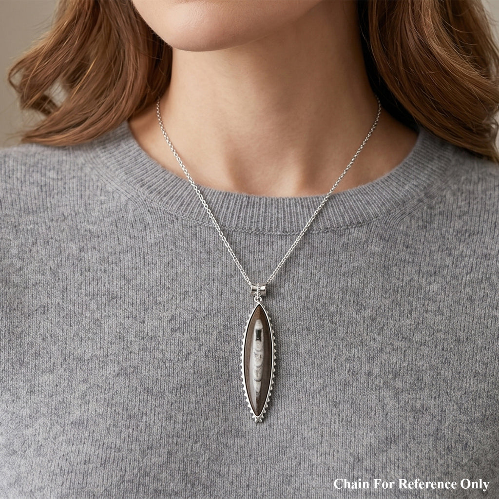 The Artefact Collection - Orthoceras Handmade Pendant 59.00 Ct._8184361_1