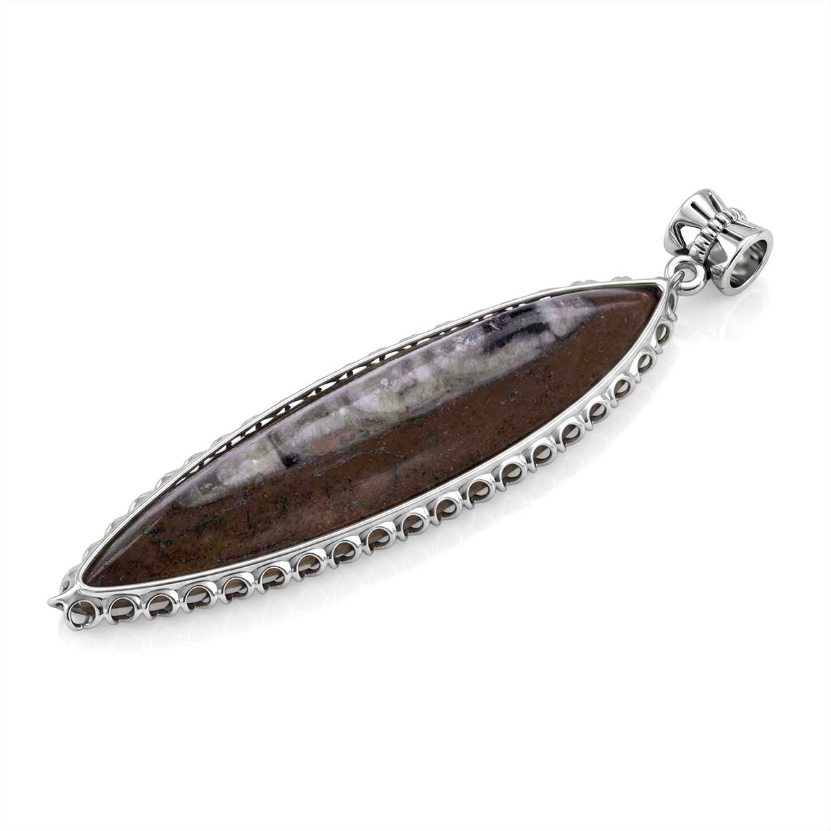 The Artefact Collection - Orthoceras Handmade Pendant 59.00 Ct. V32362338 3