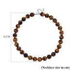 Extremely Rare Size  - AAA Yellow Tigers Eye Necklace (Size - 20+2 Ext) in Rhodium Overlay Sterling Silver 800.00 Ct._8185302_4