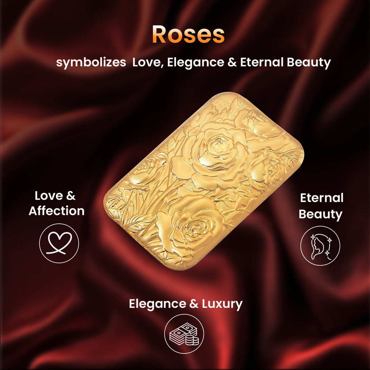 24K Yellow Gold (99.99% Purity) Floral Embossment Foil 8185340 2
