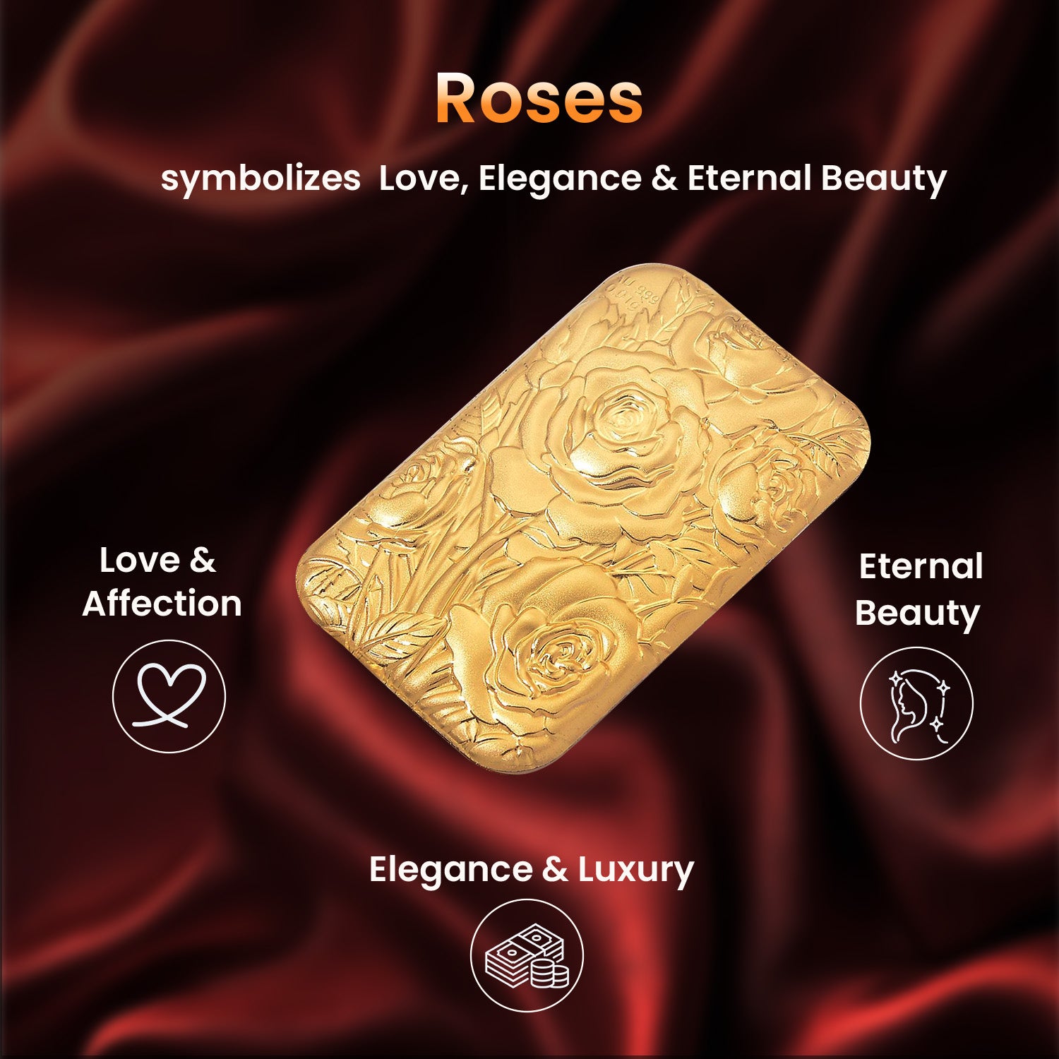 24K Yellow Gold (99.99% Purity) Floral Embossment Foil 8185340 2