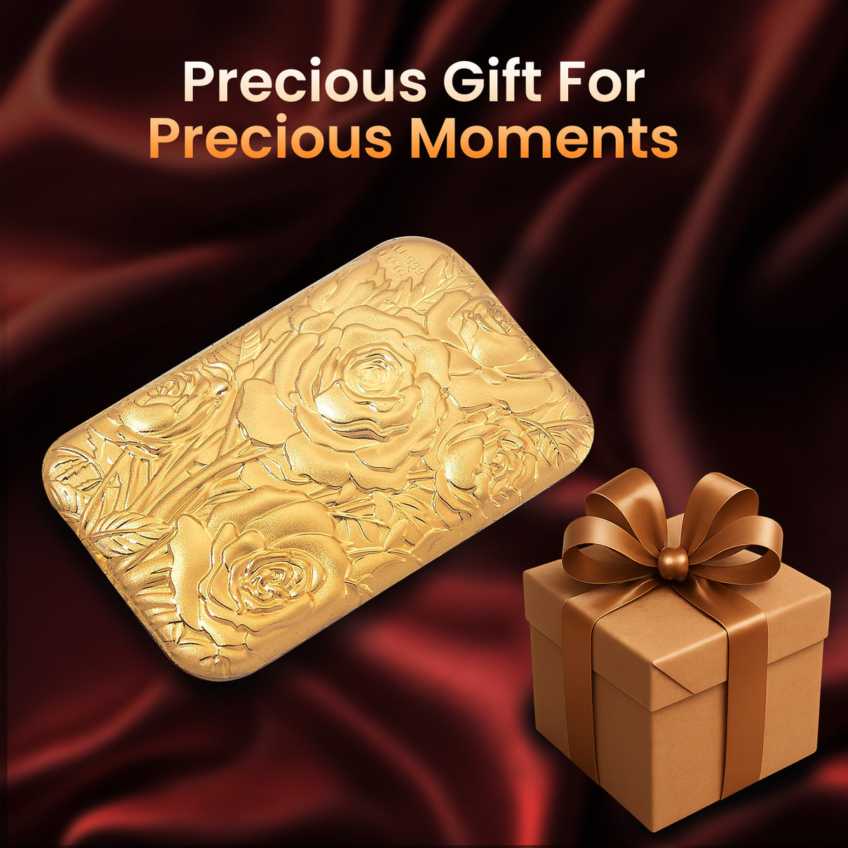 24K Yellow Gold (99.99% Purity) Floral Embossment Foil 8185340 5