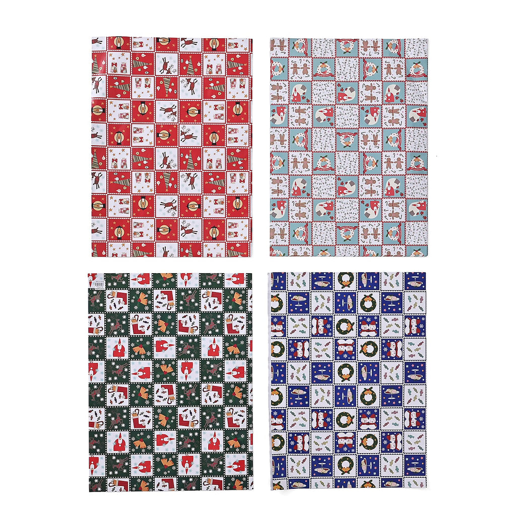 Christmas Gift Wrapping Papers - Set of 40 pcs (Size 51x74cm)