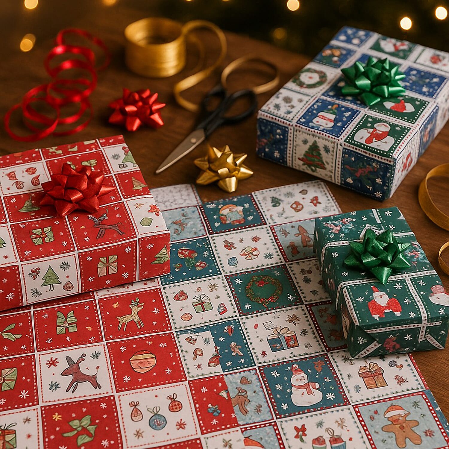 Christmas Gift Wrapping Papers - Set of 40 pcs (Size 51x74cm) 8185417 4