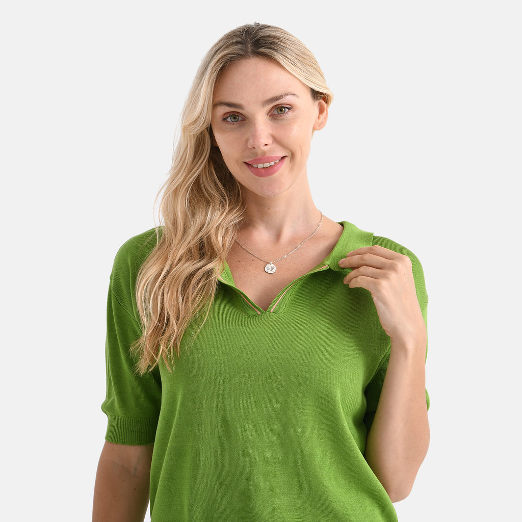 La Marey Polo T-Shirt (Size L, 16-18) - Green_8185649_4