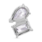 Luxuriant - 9K White Gold SGL Certified (VS-EF) Lab Grown Diamond Emerald & Pear Pendant 2.00 Ct.