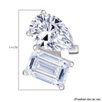 Luxuriant - 9K White Gold SGL Certified (VS-EF) Lab Grown Diamond Emerald & Pear Pendant 2.00 Ct.