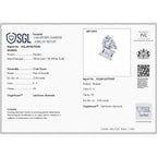 Luxuriant - 9K White Gold SGL Certified (VS-EF) Lab Grown Diamond Emerald & Pear Pendant 2.00 Ct.