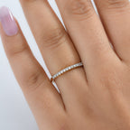 Luxuriant Diamond Lab Grown Diamond Main Stone With Side Stone Ring in 18K YG VermeilSterling Silver  0.156  Ct.