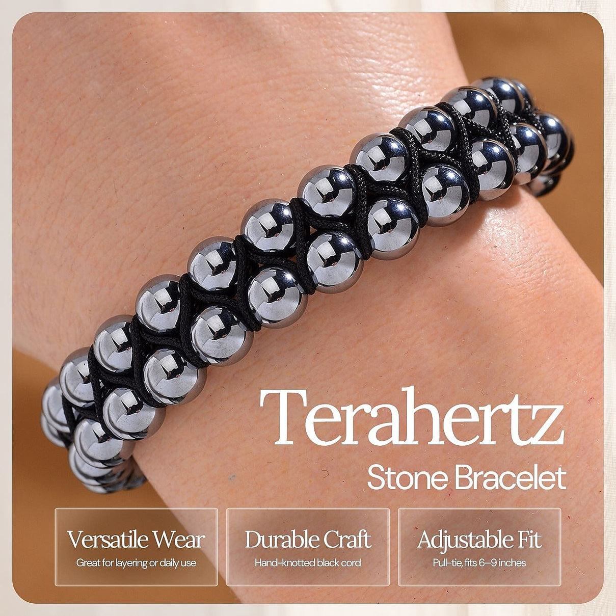 Terahertz Stone Bracelet (Size 6-9 Adjustable) 90.00 Ct. 8185777 1