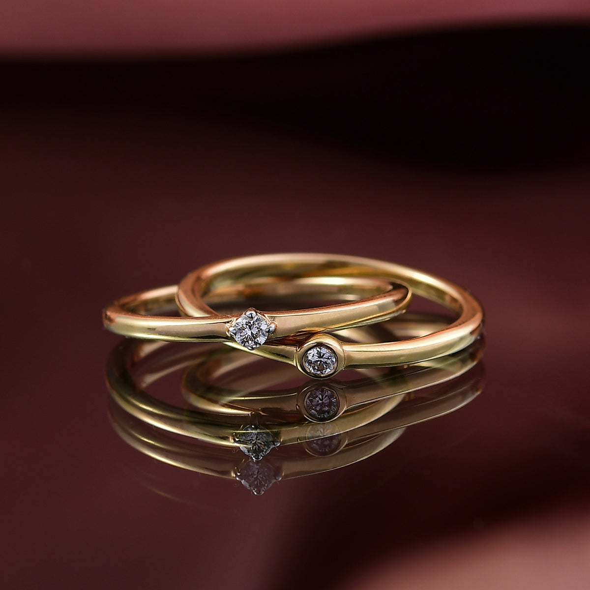 LUXURIANT Lab Grown Diamond Intertwined Ring in 18K Vermeil Yellow Gold Sterling Silver (SI-G-H) V32697798 2