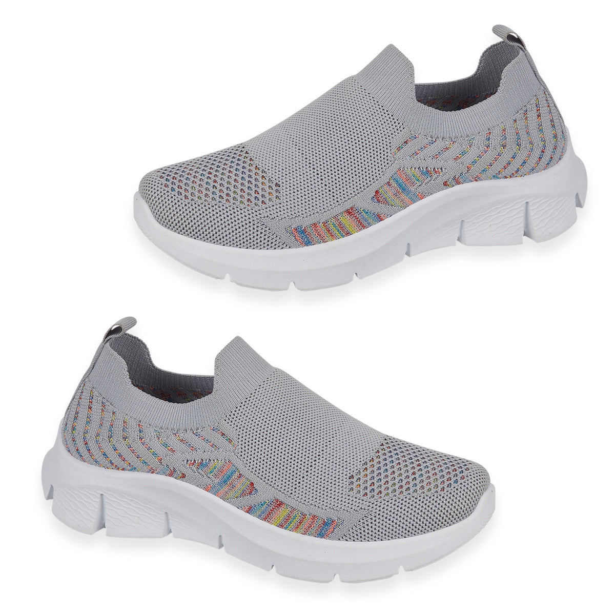 Urban Jacks Ladies Limoncello Fly Knitted Slip-On Shoe (Size 4) - Grey V32516734 0