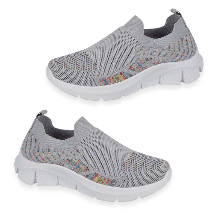 Urban Jacks Ladies Limoncello Fly Knitted Slip-On Shoe (Size 4) - Grey 8187653 1