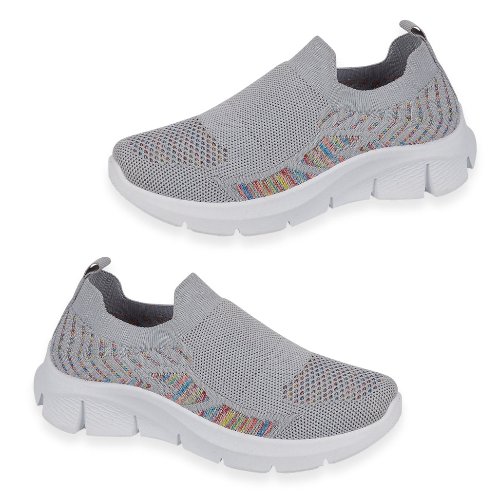 Urban Jacks Ladies Limoncello Fly Knitted Slip-On Shoe (Size 5) - Grey_8187654