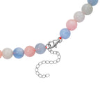 Multi Colour Graduated Beryl ( 8mm to 14mm) Necklace (Size - 20+2 Ext)  in Rhodium Overlay Sterling Silver 350.00 Ct._8187932_4