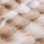 LIVMORE Luxury Collection - Faux Fur Bubble Pattern Rug with Foam Base (180x60 cm) - Cream & White_8188746_4