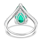 D'Joy - Peacock Triplet Quartz & White Zircon Wishbone Ring in Rhodium Overlay Sterling Silver 4.88 Ct._8189176_4