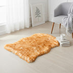 Homesmart Luxury Tip-Dyed Faux Fur Rug with Foam Base (100 x 60 cm) - Beige & Brown
