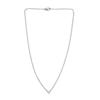 Luxuriant Diamond Lab Grown Diamond Necklace (Size - 18) in Rhodium Overlay Sterling Silver_8189968_3