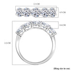 Luxuriant - 950 Platinum SGL Certified VS/EF Lab Grown Diamond 5 Stone Ring 2.00 Ct, Platinum Wt. 4.17 Gms._8190359_7