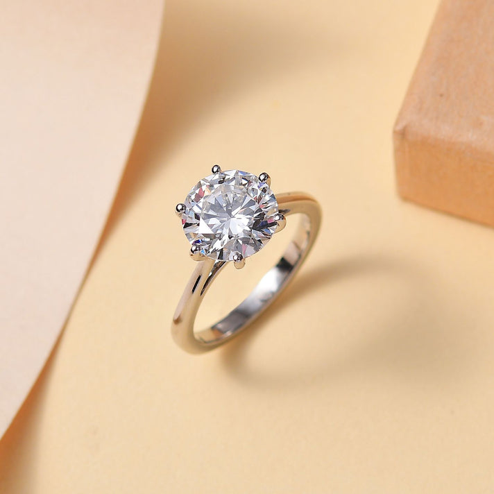LUXURIANT 3 Ct. Lab Grown Diamond Brilliant-Cut Solitaire Ring in 950 Platinum SGL Certified (VS-EF) 8190536 2