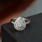 Red Carpet Collection - Luxuriant Lab Grown Diamond (SI/GH) Cluster Ring in Rhodium Overlay Sterling Silver 0.50 Ct._8190561_1