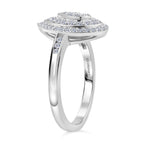 Red Carpet Collection - Luxuriant Lab Grown Diamond (SI/GH) Cluster Ring in Rhodium Overlay Sterling Silver 0.50 Ct._8190561_3