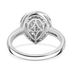 Red Carpet Collection - Luxuriant Lab Grown Diamond (SI/GH) Cluster Ring in Rhodium Overlay Sterling Silver 0.50 Ct._8190561_4
