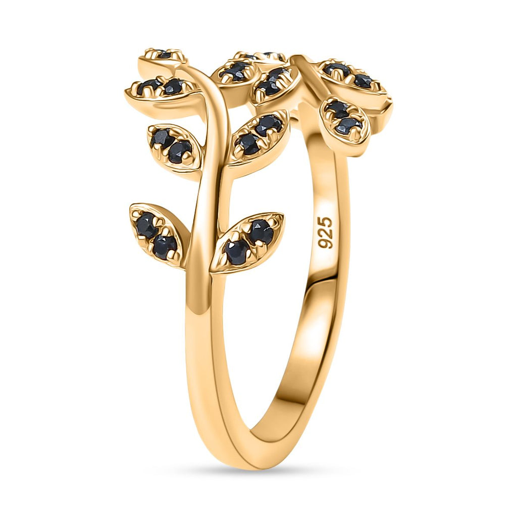 Djoy Blue Sapphire Ring in 18K Vermeil Yellow Gold Sterling Silver_8191089_3