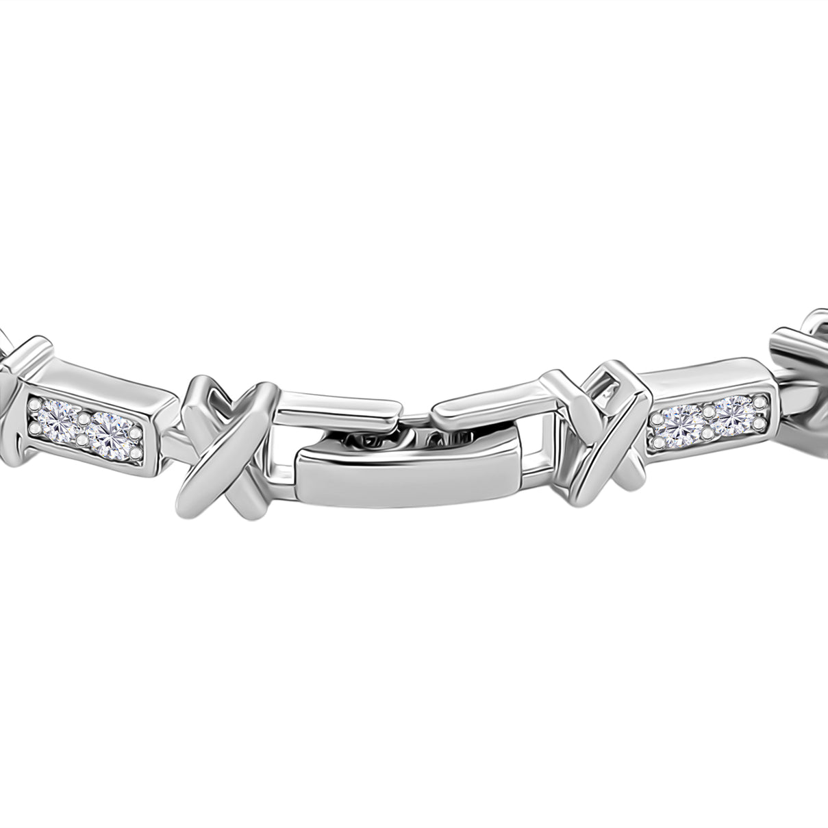 White Cubic Zirconia Bracelet (Size - 7) V32529789 3