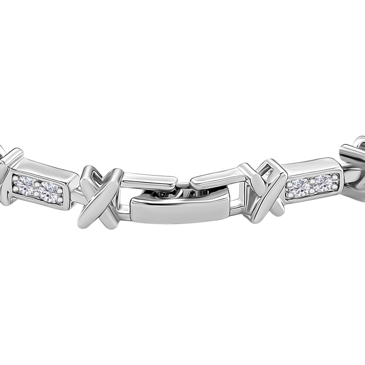 White Cubic Zirconia Bracelet (Size - 7) V32529789 3