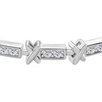 White Cubic Zirconia Bracelet (Size - 7)_8191587_3