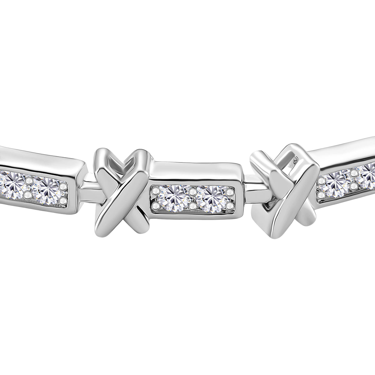 White Cubic Zirconia Bracelet (Size - 7) V32529789 4