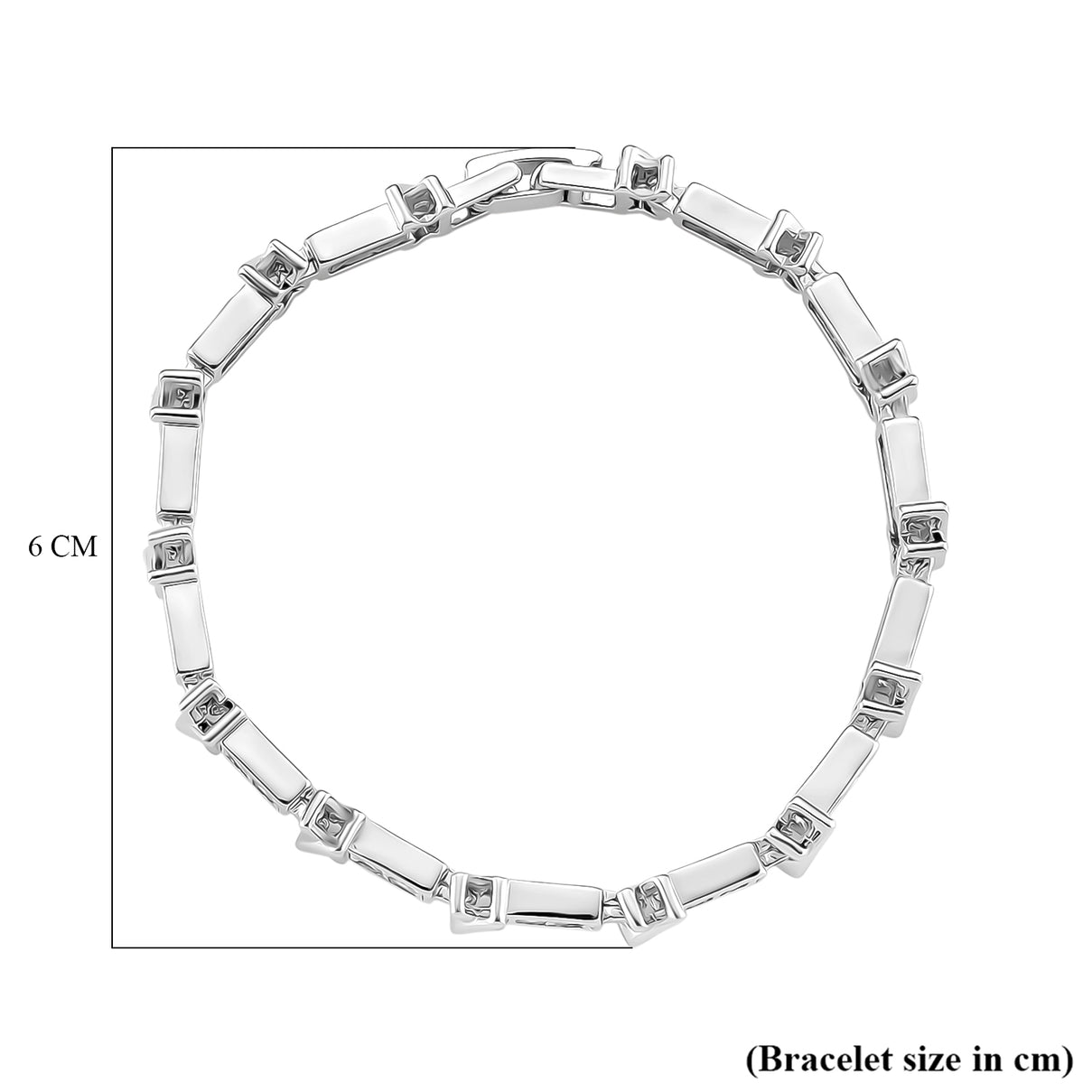 White Cubic Zirconia Bracelet (Size - 7) V32529789 5