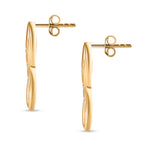 Luxuriant SI-G/H Lab Grown Diamond Infinity Earring with Push Back in 18K Vermeil Yellow Gold Plated Sterling Silver_8192148_3