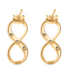Luxuriant SI-G/H Lab Grown Diamond Infinity Earring with Push Back in 18K Vermeil Yellow Gold Plated Sterling Silver_8192148_4