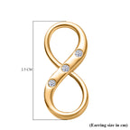 Luxuriant SI-G/H Lab Grown Diamond Infinity Earring with Push Back in 18K Vermeil Yellow Gold Plated Sterling Silver_8192148_5