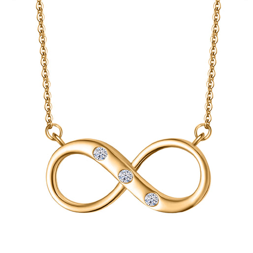 LUXURIANT Lab Grown Diamond Infinity Necklace in Sterling Silver