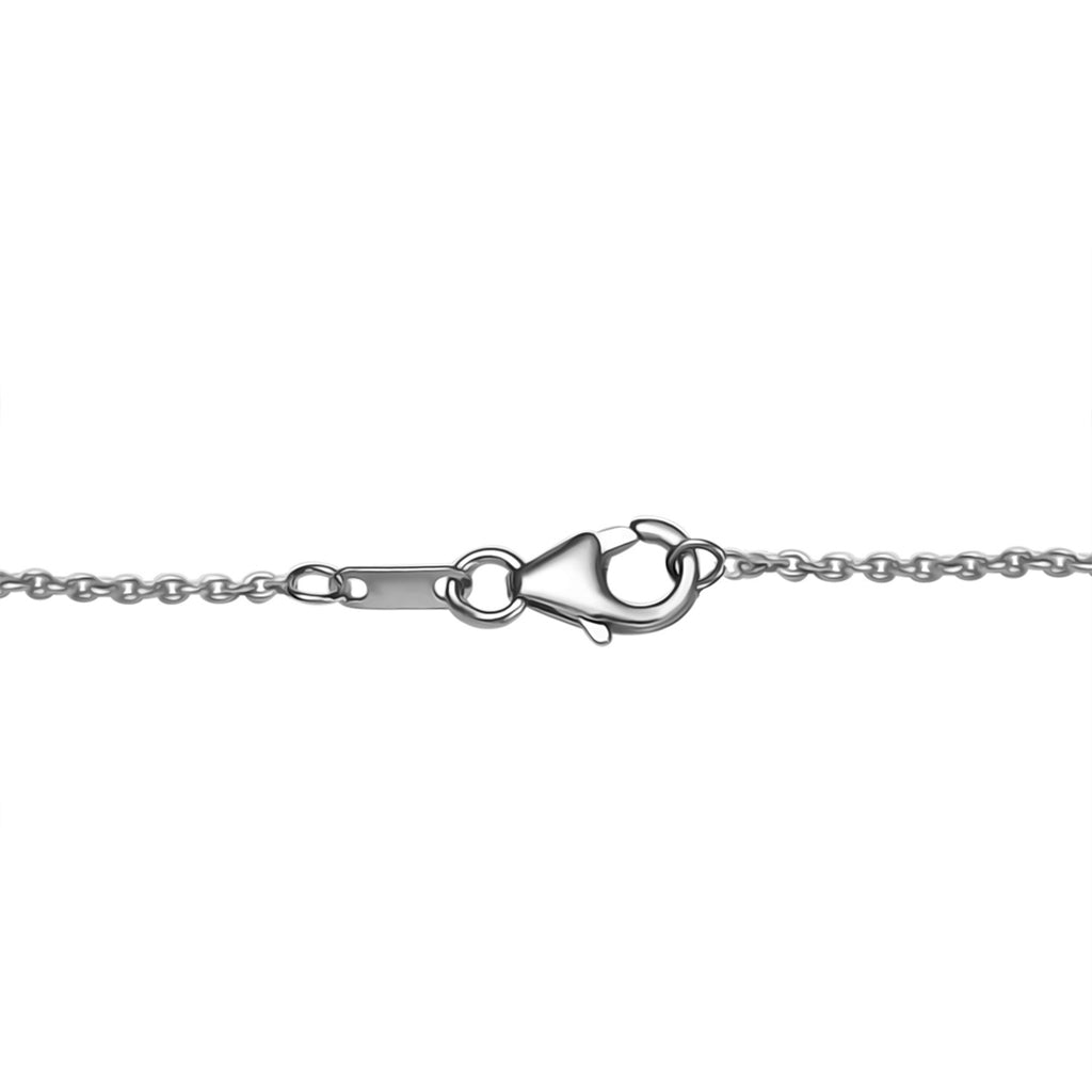 Luxuriant Lab Grown Diamond (SI-G/H) Infinity Necklace (Size - 20) with Lobster Clasp in Rhodium Overlay Sterling Silver_8192178_4